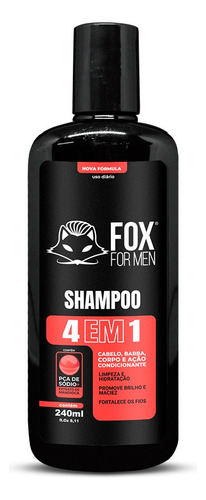 Shampoo 4 Em 1 + Leave In E Oleo Spray - Fox For Men