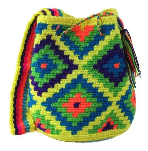 Mochila Wayuu Pequeña Colores Fuertess