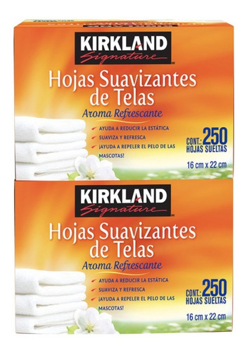 Kirkland Signature Hojas Suavizantes De Telas Con 2 Piezas D