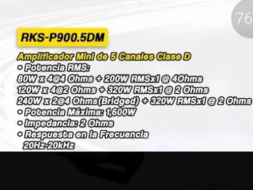 Imagen 4 de 5 de Amplificador 5 Ch Alta Calidad Rock Series