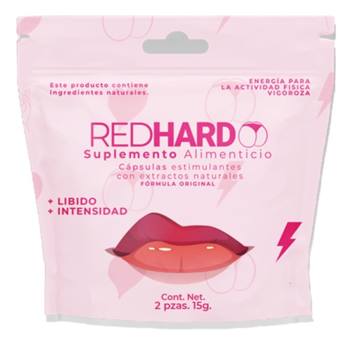 Estimulante Natural Suplemento 2 Capsulas Mujer Red Hard Sxo