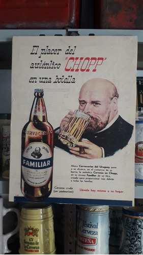Antigua Propaganda De Cervecerias Del Uruguay Década Del 60