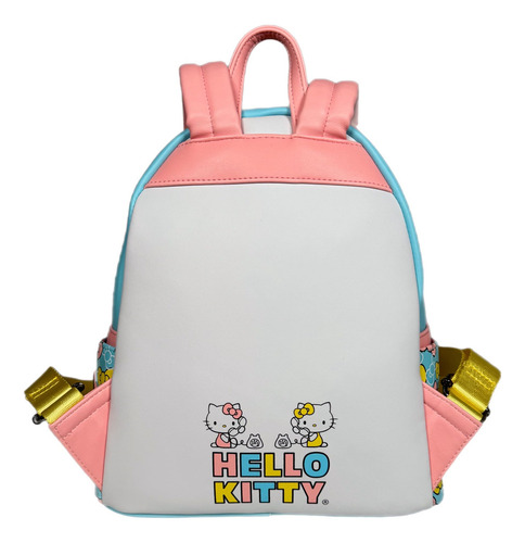 Mini Mochila Loungefly Hello Kitty Y Mimmy, Azul Y Rosa