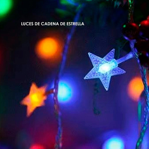 Usb Serie Luces Estrella Bodas Eventos Fiesta 20 Leds 3m