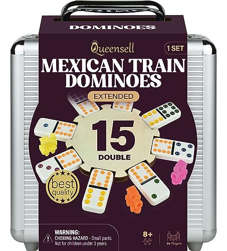 Mexican Train Dominoes Set Double 15, Dominoes Set Fo