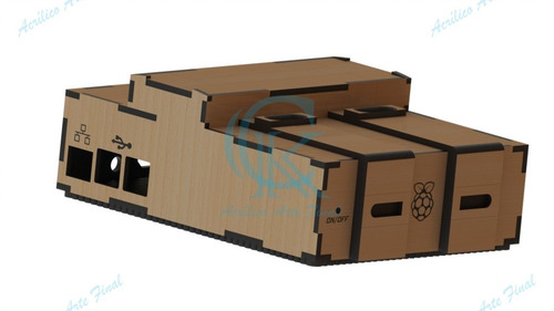 Case Raspberry Pi3 Mdf Snes 10 Peças