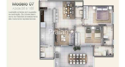 Imagem 4 de 4 de Apartamento 2 Suítes | 80m2 | 01 Vaga De Garagem | Vila Caiçara - Praia Grande - 988-47