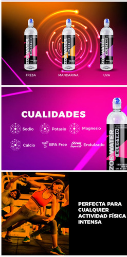 Zoe Electro Bebida Isotonica Fresa Uva Mandarina 18 Piezas