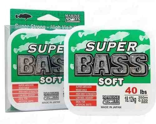 Linha Monofilamento Super Bass Soft Marine 0,405mm 250m 24lb