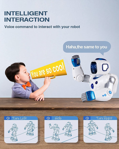 Robôs inteligentes Ruko para crianças, ótimo robô interativo. Cor: azul