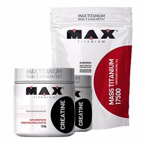 Combo 1 Massa 3kg + 2 Creatina 150g Max Titanium