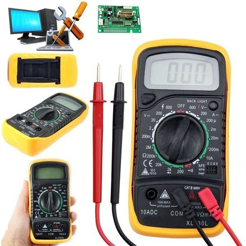 Imagem 1 de 12 de Multímetro Digital Profissional Multi Teste Portatil Xl830l