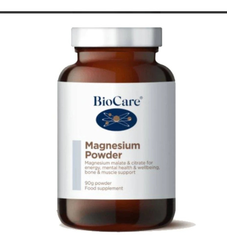 Imagen 1 de 1 de Magnesio En Polvo 90g Biocare Vegano Y Vegeteriano