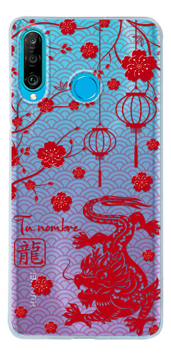Funda Para Huawei Horóscopo Dragón Chino Con Tu Nombre