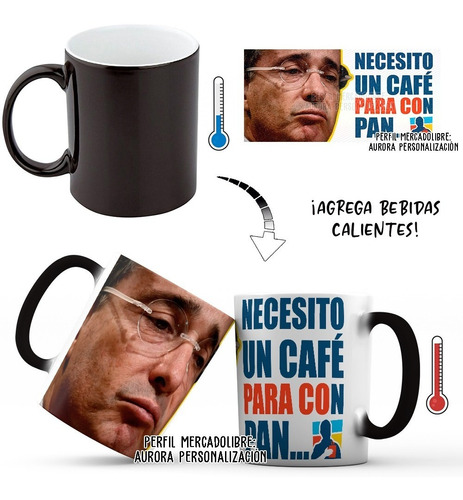 Mug Pocillo Mágico Uribe Para Con Pan Taza Meme Taza