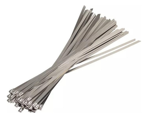 Kit 10x Abraçadeiras Lacre Cabo Aço Inox 5mmx450mm