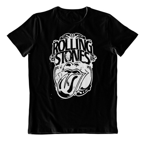 Polera Estampada - Dtf - Rolling Stones Top Banda