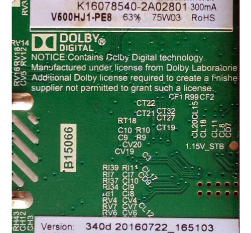 Main Element K16078540 Tp.ms3393.pb801 Sy16200-2 Elefw5016 (Usado)