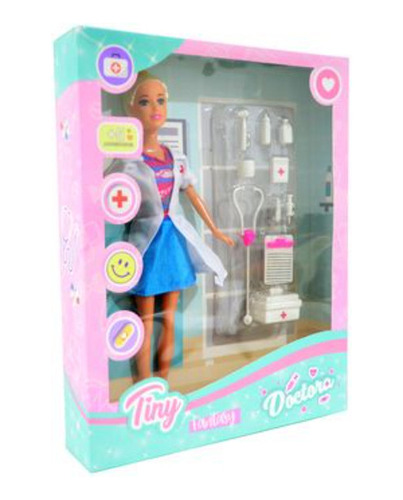 Muñeca Tiny Doctora Con Accesorios 11 Piezas En Caja - 53499