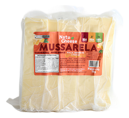 01 Un Mussarela Suave Kg Fracionada 200g Natucheese