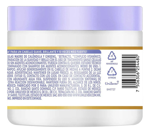 Tratamiento Capilar Savile Con Celulas Madre 360 Ml