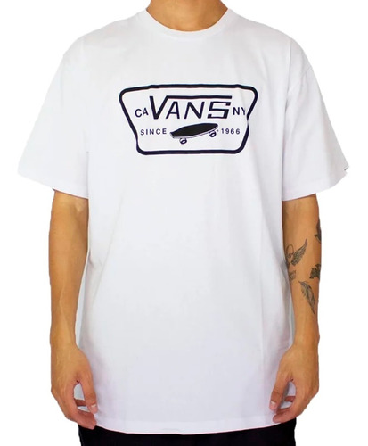 Vans Remera Lifestyle Hombre Mc Blanco-negro Ras