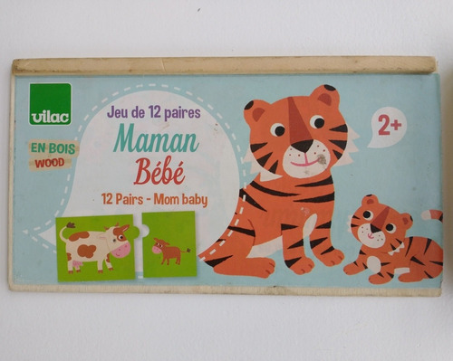 Juego Didactico Encastre Animales Madera Vilac Montessori