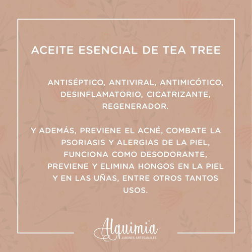 Jabón De Aceite Reciclado Con Tea Tree 60 G