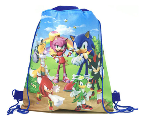 Bolsa Tnt Morral Para Jardin Con Diseño De Sonic Azul Sonic & Amigos