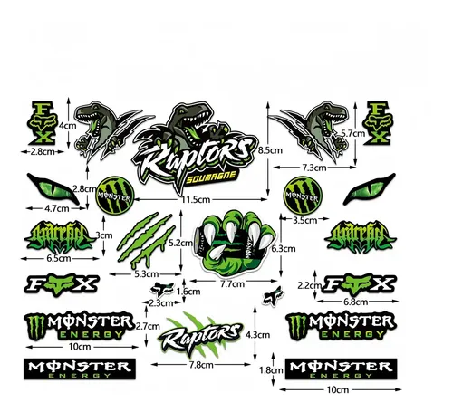 2 Reflective Stickers For Motorcycle Helmet And Top Case