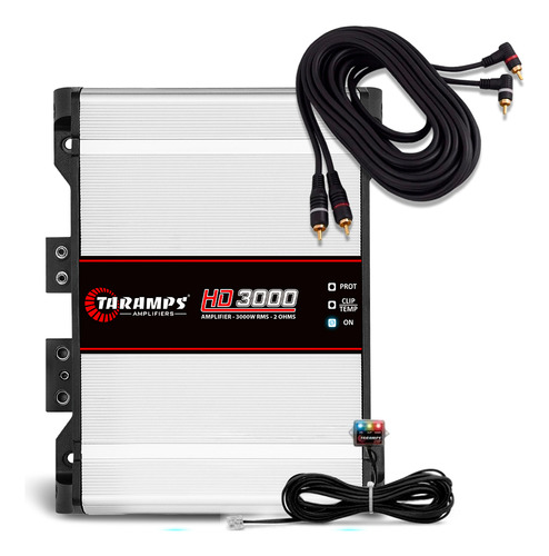 Módulo Amplificador Taramps Hd3000 3000w +cabo Rca 3 Metros