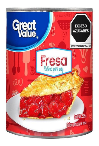 Relleno Para Pay De Fresa Lata 595gr