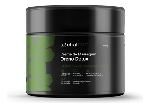  Creme De Massagem Dreno Detox Labotrat Pro 350g Ativa. Metab