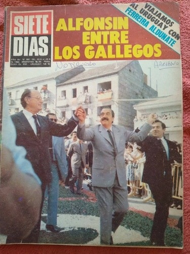 Revista Siete Días Alfonsín Sabatini 6  1984 N887