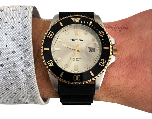 Reloj Tressa Hombre Modelo Cosmic Malla Caucho  Amsterdamarg