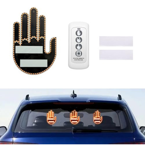 Lecart Led Finger Car Lights, Led Gesture Hand Light With Re