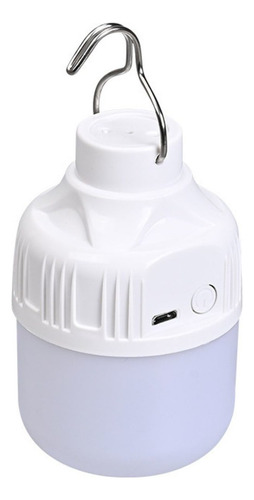 Luminária Luz De Led Portátil Recarregável Camping Pesca Cor Branca