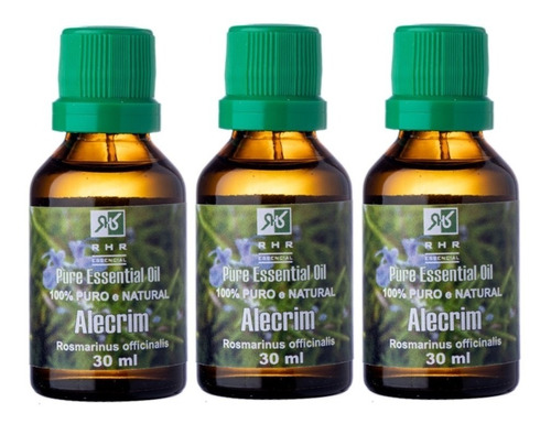 Kit 03 Óleos Essenciais De Alecrim 30ml Cada - Rhr