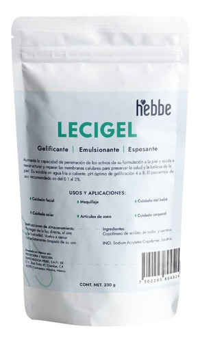 Lecigel Gelificante Emulsionante O/w 250g (serum, Cremas) 