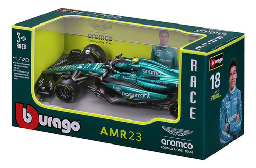 J Aston Martin Amr23 #14 Alonso Fórmula Bburago F1 1:43