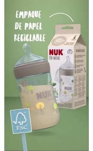Mamadera Nuk Nature Sense 260ml 6m+ By Maternelle