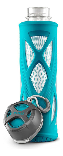 Zulu Atlas Glass Water Bottle With Silicone Sleeve