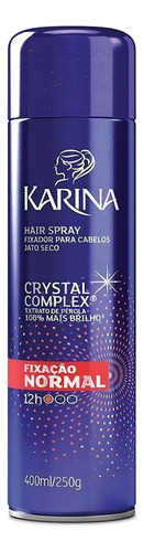 Fixador Karina Hair Spray Fixação Laque Normal 400ml