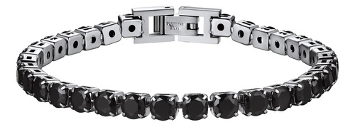 Prosteel Pulseras De Tenis Negras Para Mujeres Y Hombres Pul