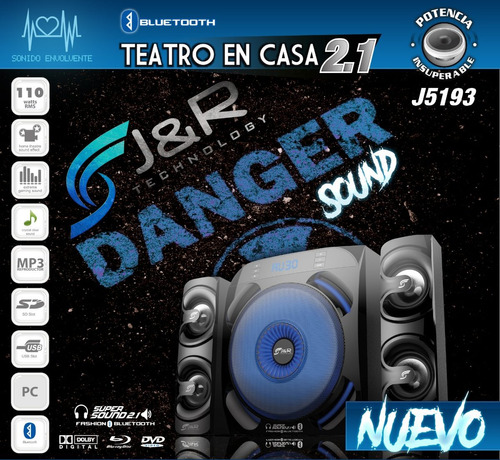 Teatro En Casa 2.1 Jyr Danger Sound J5193