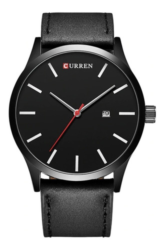 Reloj analógico negro Curren 8214 para hombre