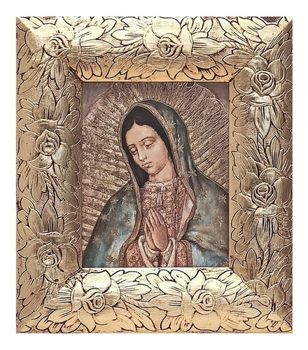 Cuadro Virgen De Guadalupe Hoja De Oro