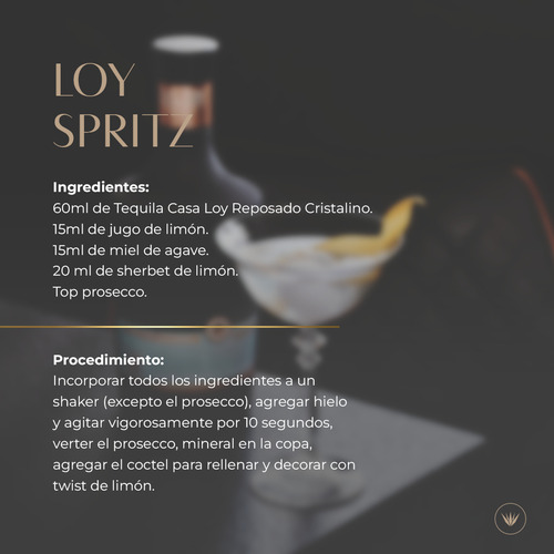Tequila Casa Loy Reposado Cristalino 750 Ml