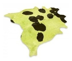 Imagen 5 de 10 de Alfombra Cuero De Vaca Teñido Con Pelo Tamaño M