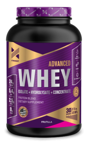 Imagen 1 de 1 de Suplemento en polvo Xtrenght Nutrition Advanced Whey Protein proteínas sabor frutilla en pote de 907g